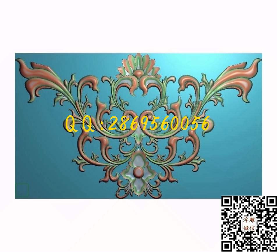 洋花3_欧式木门洋花贴花门上花门芯门楣门板精雕图浮雕图